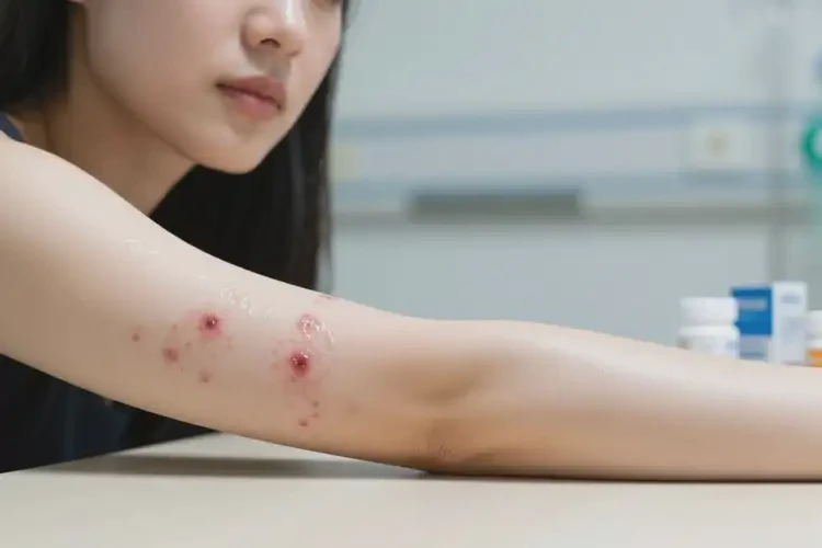 女人手臂上偶爾長(zhǎng)濕疹能徹底自愈嗎(圖2)