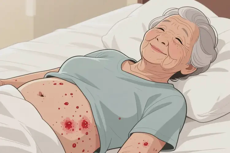 老年人肚子上有濕疹不管它會自己好嗎(圖2)
