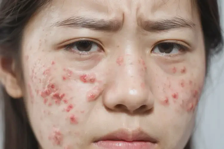 女性脸上有湿疹不管它会自己好吗(图4)