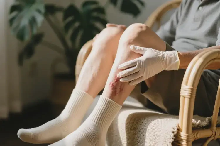 高齡老人大腿上起濕疹不管它會自己好嗎(圖2)