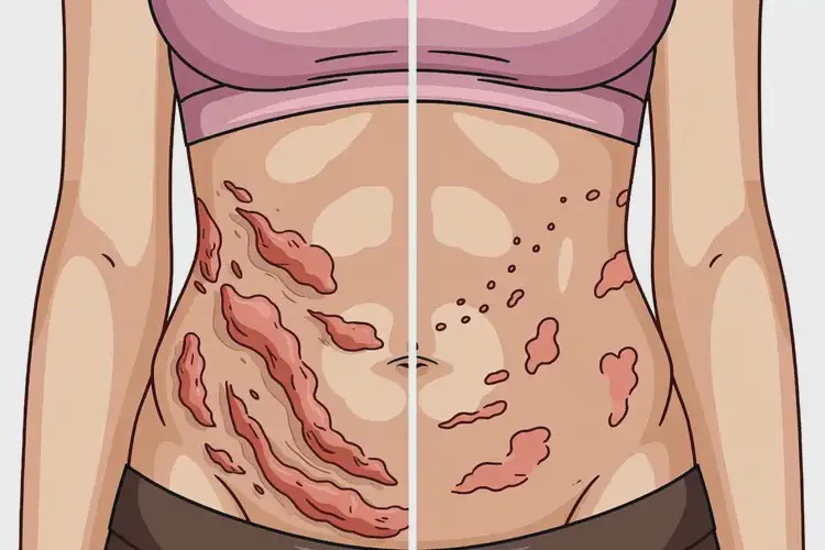 女性肚子偶爾長(zhǎng)濕疹不管它會(huì)自己自愈嗎(圖2)