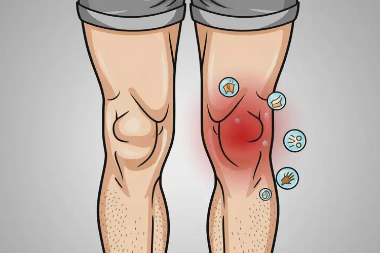 男生小腿上偶爾起濕疹不管它會(huì)自己自愈嗎(圖1)
