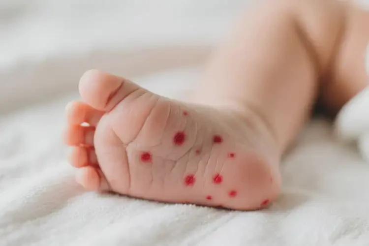 新生兒腳上起濕疹能靠自己自愈嗎(圖1)