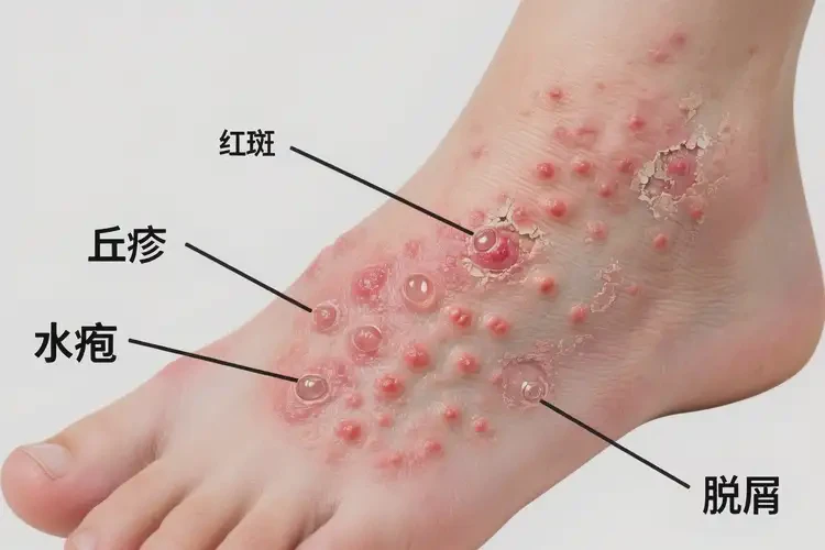 少兒腳上出現(xiàn)濕疹能靠自己自愈嗎(圖2)