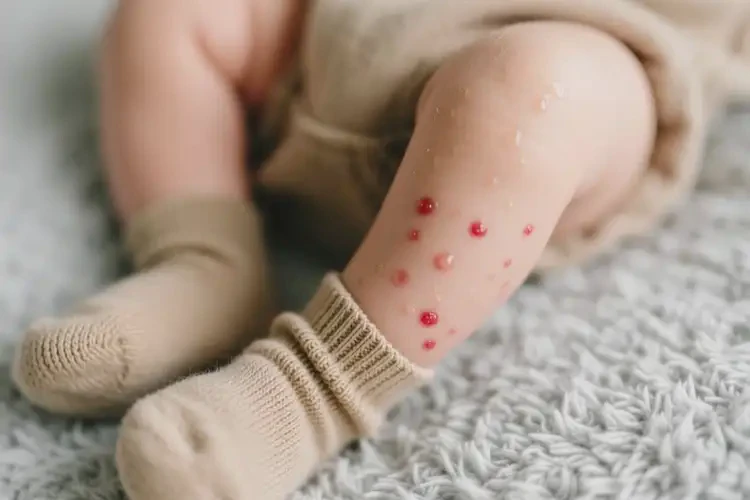 新生兒小腿經(jīng)常起濕疹能徹底自愈嗎(圖1)