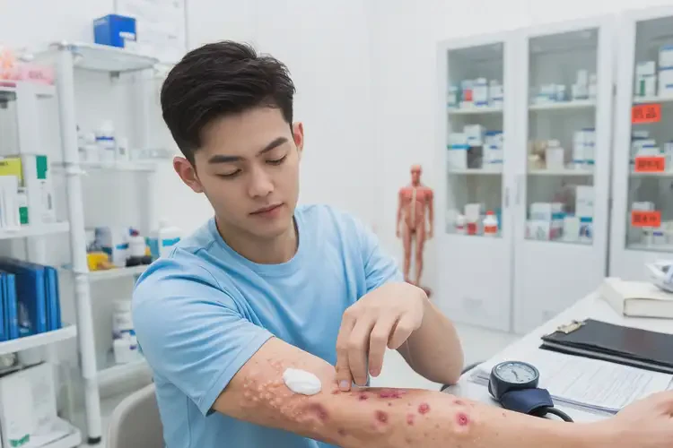 青年人手臂出現(xiàn)濕疹可以徹底自愈嗎(圖2)