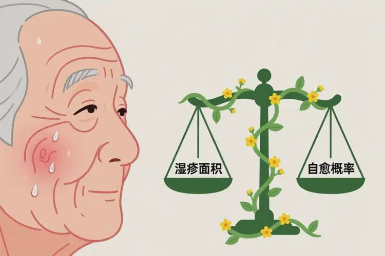 老人面部偶尔起湿疹不管它会自己自愈吗(图2)