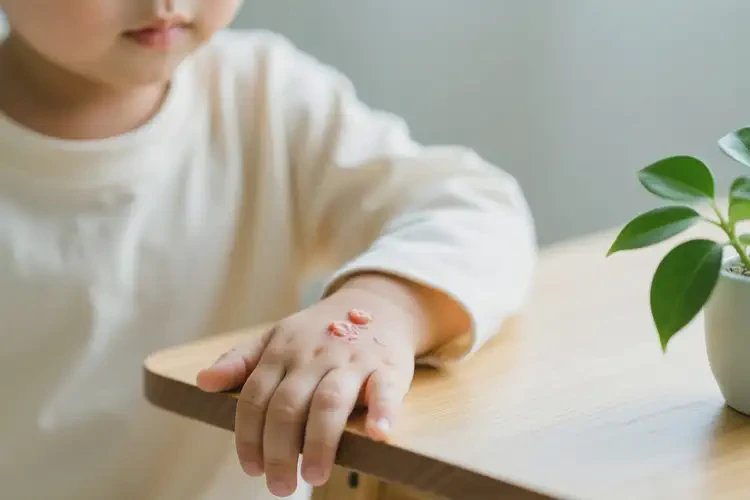 小兒手上出現(xiàn)濕疹不管它會自己好嗎(圖2)