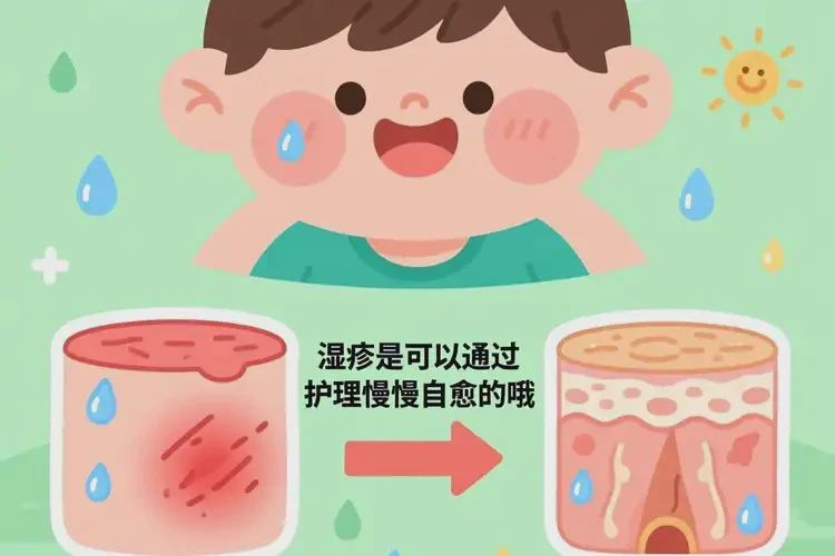 孩子肚子上出現(xiàn)濕疹可不可以徹底自愈(圖2)