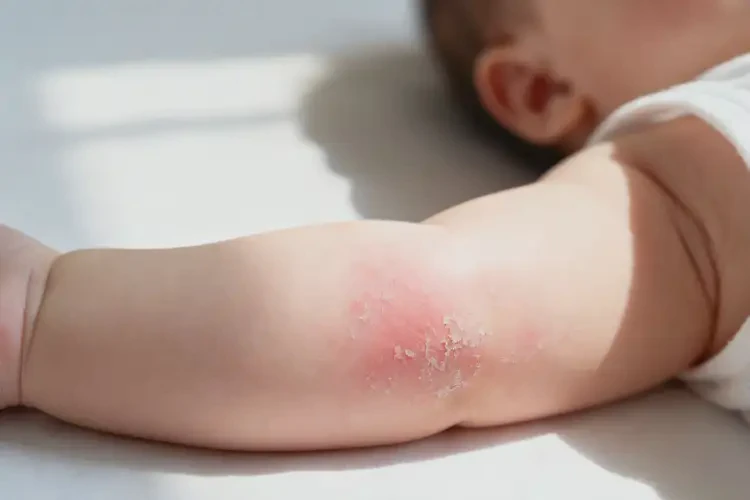 嬰兒手臂上偶爾起濕疹可以徹底自愈嗎(圖1)