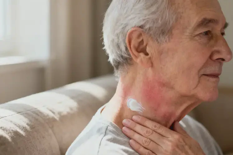 高齡老人脖子有濕疹可不可以徹底自愈(圖1)