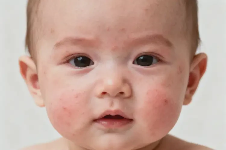 新生兒臉上出濕疹可以徹底自愈嗎(圖2)