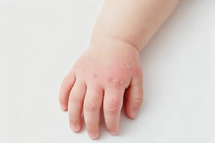 嬰兒手上起濕疹不管它會自己好嗎(圖1)