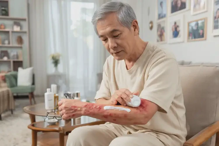 高齡老人手臂出現(xiàn)濕疹能夠徹底治愈嗎(圖2)