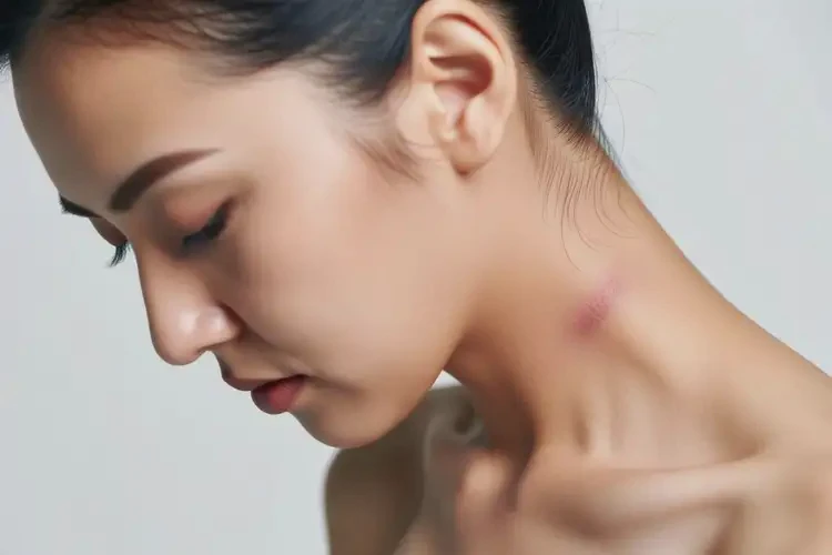 女人脖子有濕疹不管它會(huì)自己好嗎(圖1)