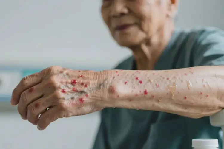 老年人手臂上出現(xiàn)濕疹不管它會(huì)自己好嗎(圖4)