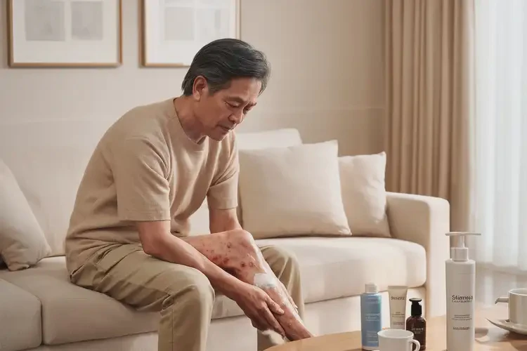 男人小腿長(zhǎng)濕疹可不可以徹底自愈(圖1)