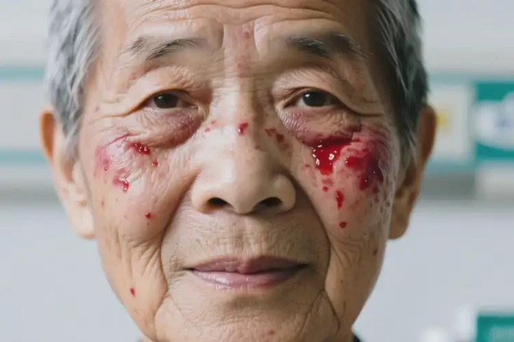 老年人脸上容易起湿疹不管它会自己自愈吗(图1)