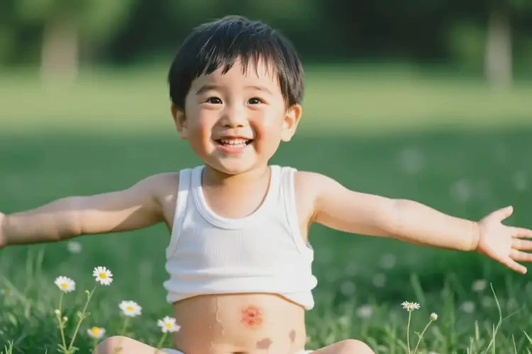 孩子肚子偶爾起濕疹不管它會自己好嗎(圖1)