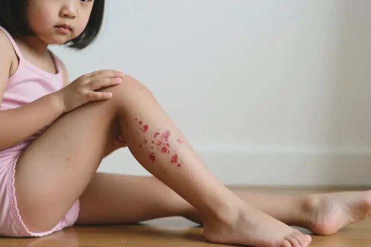 小兒大腿上有濕疹不管它會自己痊愈嗎(圖3)