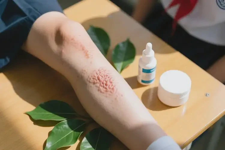 中學生大腿上經(jīng)常長濕疹不管它會自己好嗎(圖2)