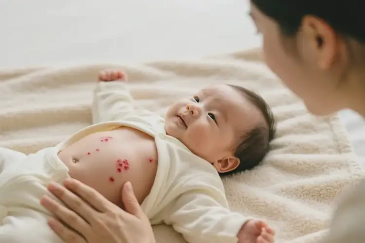 孩子肚子偶爾起濕疹不管它會自己好嗎(圖3)