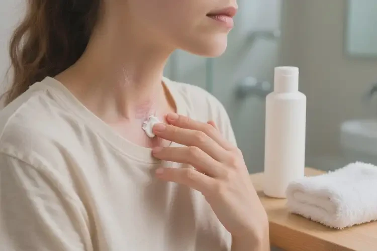 男生脖子上經(jīng)常長(zhǎng)濕疹不管它會(huì)自己痊愈嗎(圖1)