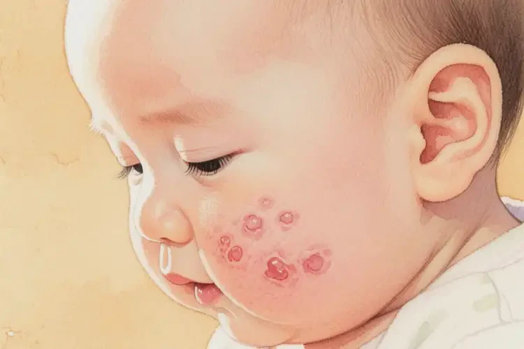 婴儿脸上经常长湿疹不管它会自己好吗(图2)