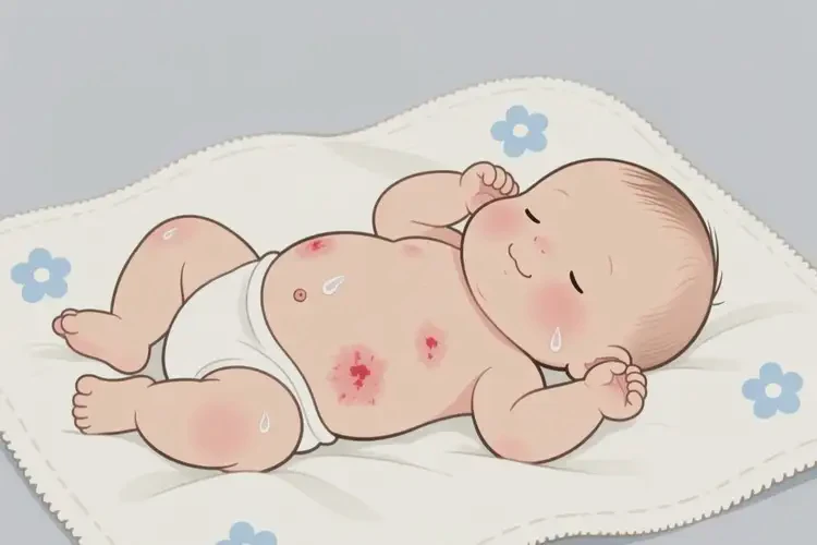 嬰兒肚子出濕疹可以徹底自愈嗎(圖3)