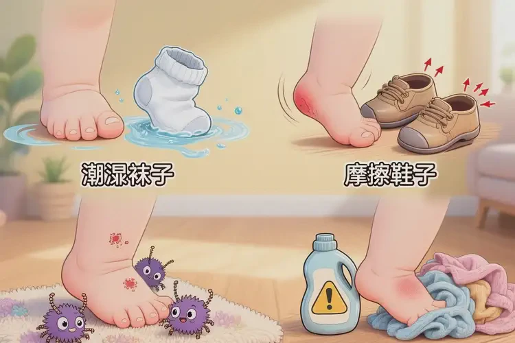 婴幼儿脚上偶尔起湿疹不管它会自己自愈吗(图2)