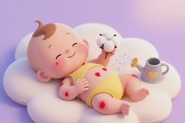 嬰幼兒肚子出現(xiàn)濕疹能徹底自愈嗎(圖1)