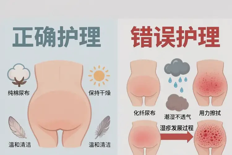 小孩屁股上經(jīng)常起濕疹不管它會(huì)自己好嗎(圖1)