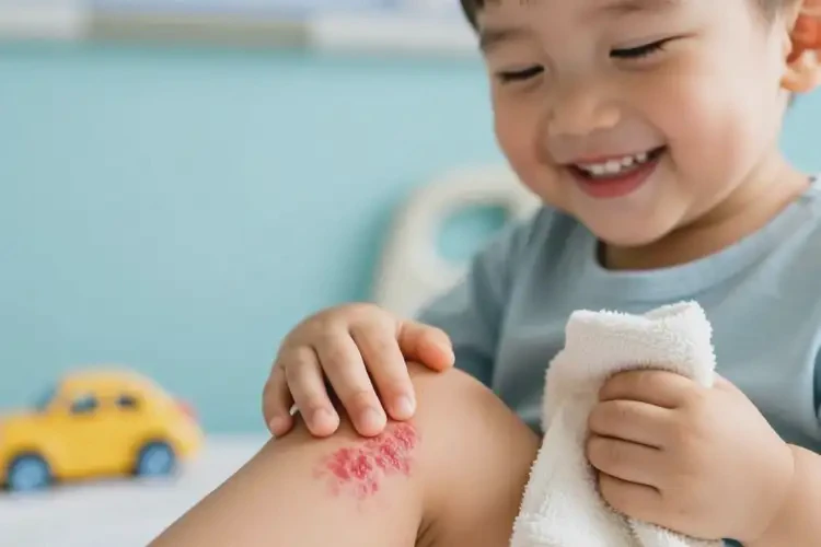 小學生大腿上偶爾長濕疹能夠徹底治愈嗎(圖1)