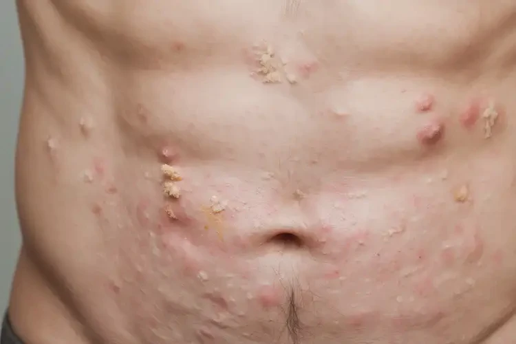 男性肚子上偶爾起濕疹不管它會(huì)自己自愈嗎(圖3)