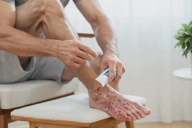 男性腳上經(jīng)常長濕疹不管它會自己好嗎(圖2)