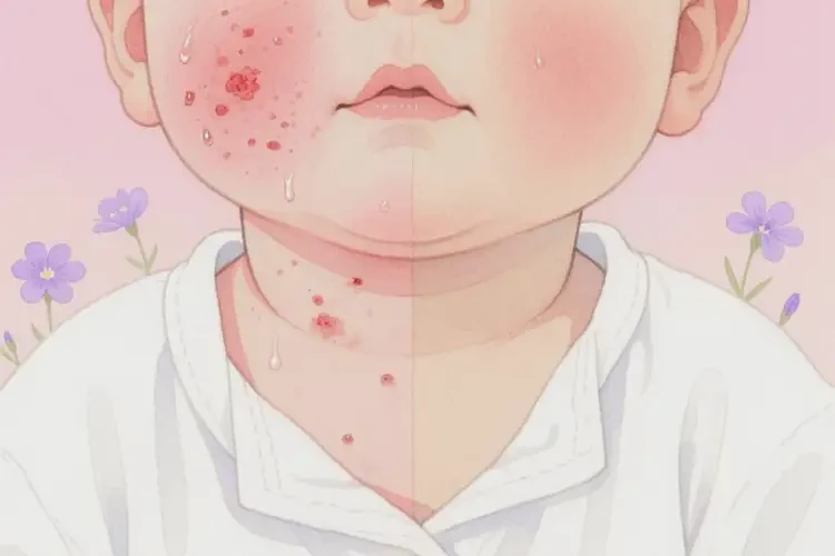 婴儿脖子经常长湿疹能靠自己自愈吗(图1)