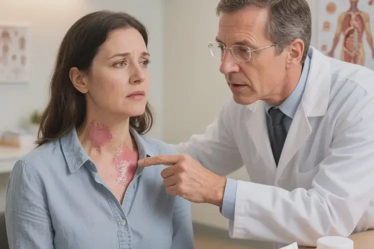 女人脖子上經(jīng)常起濕疹不管它會(huì)自己自愈嗎(圖3)