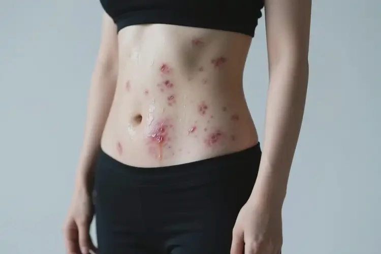 女性肚子上起濕疹不管它會(huì)自己好嗎(圖2)