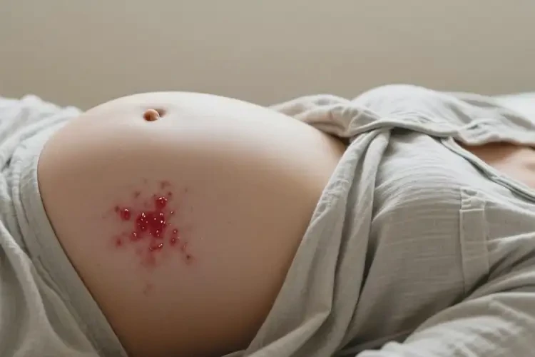 产妇肚子上出现湿疹不管它会自己好吗(图4)