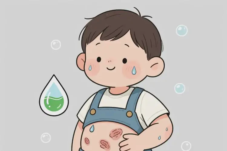 兒童肚子上經(jīng)常長濕疹不管它會自己痊愈嗎(圖1)