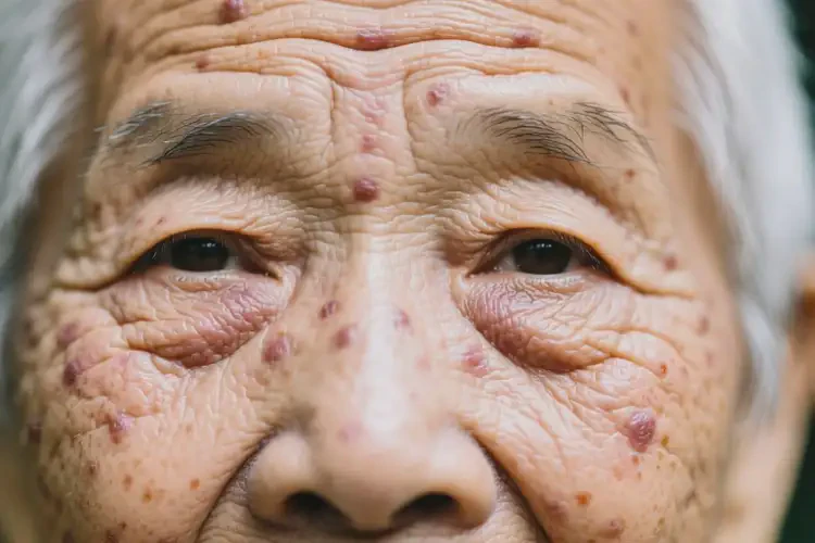 高齡老人臉上出現(xiàn)濕疹不管它會自己痊愈嗎(圖2)