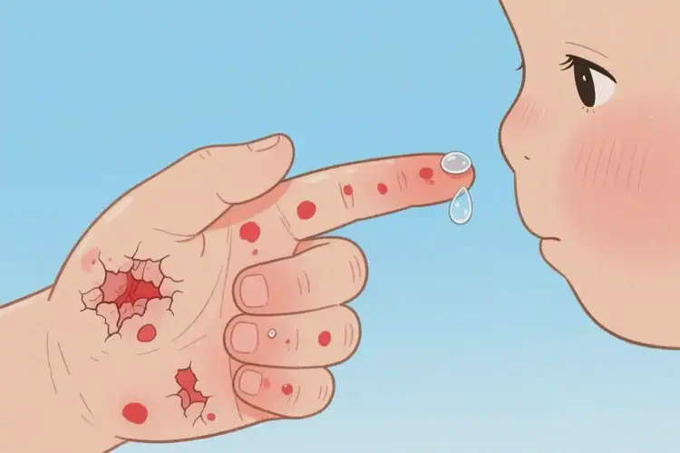 孩子手上有濕疹能徹底自愈嗎(圖2)