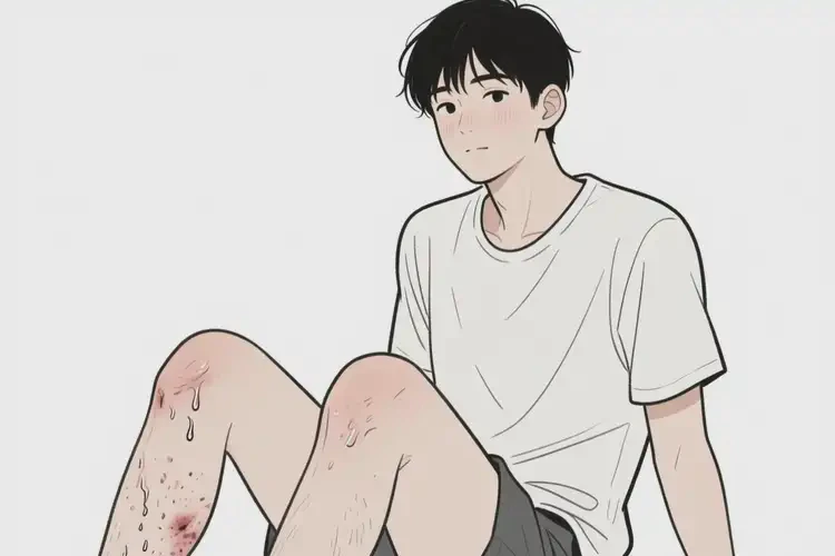 男生大腿上出现湿疹能靠自己自愈吗(图1)