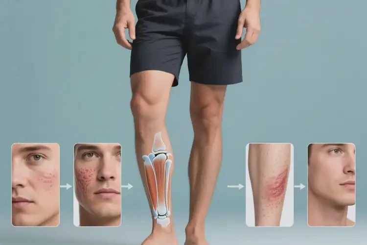 男生小腿出濕疹能夠徹底治愈嗎(圖2)