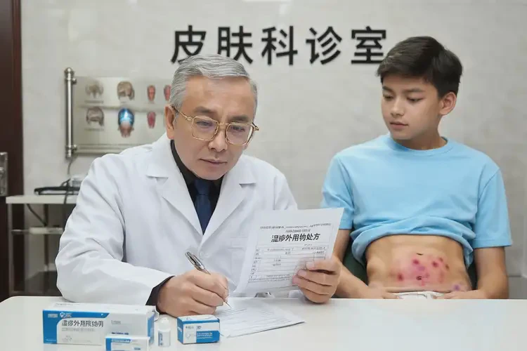 青少年肚子上有濕疹不管它會自己好嗎(圖2)