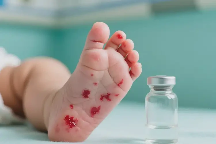 嬰兒腳上長濕疹不管它會自己好嗎(圖1)