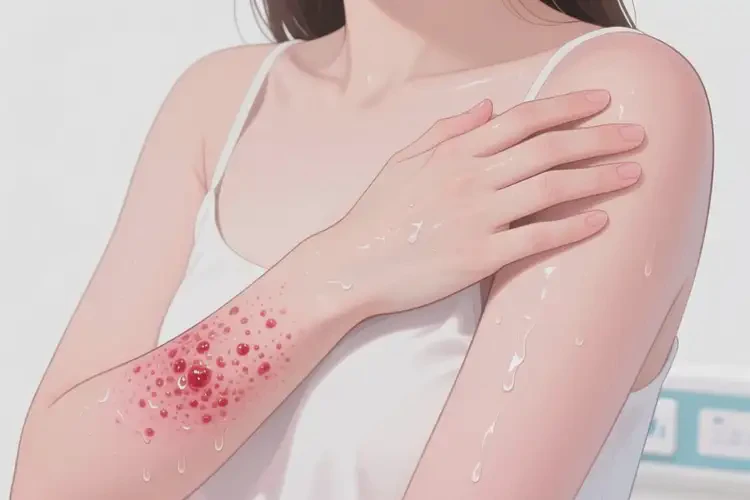 青年人手臂上有濕疹能不能徹底自愈(圖1)