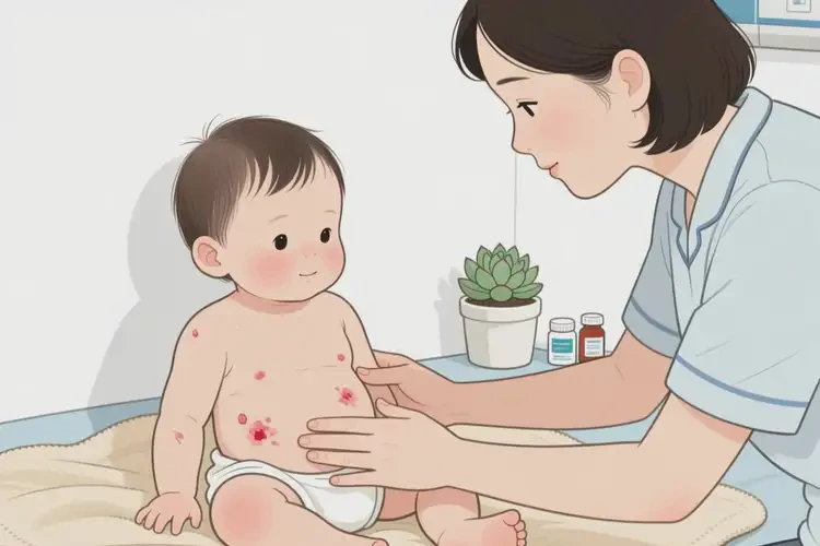 幼兒肚子上容易起濕疹不管它會(huì)自己好嗎(圖3)