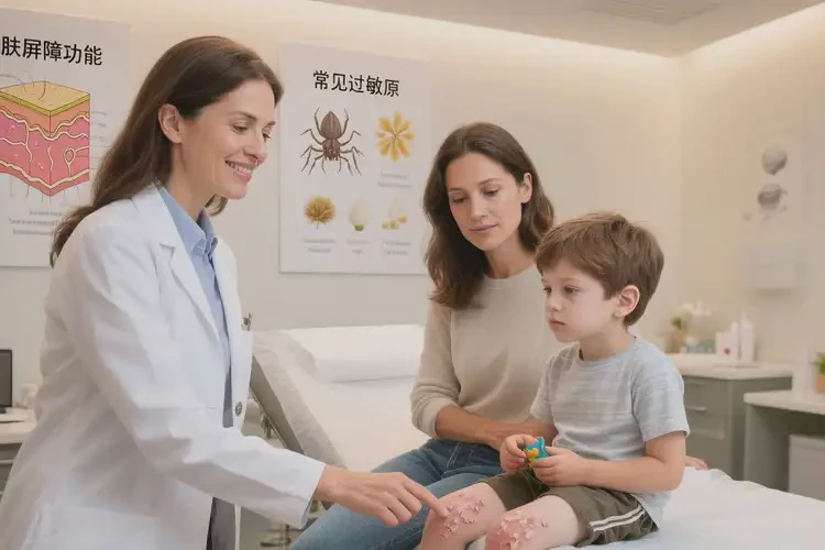 少兒大腿起濕疹不管它會(huì)自己痊愈嗎(圖1)