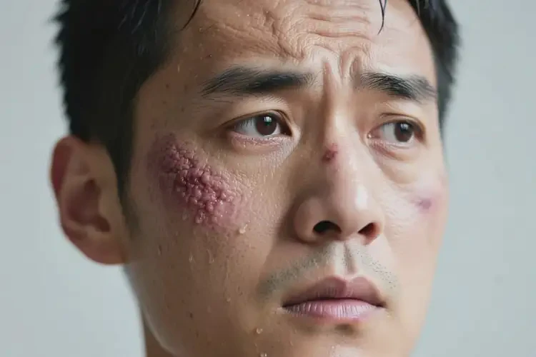 男性臉上容易長濕疹不管它會自己痊愈嗎(圖3)